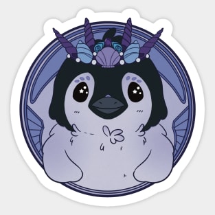 Penguin - mermaid blue Sticker